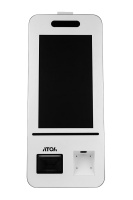 Касса самообслуживания АТОЛ КСО 3215 Pro (белый, 21,5", miniPC:N100, SSD, 8/256GB), без Wi-Fi,с ОС Windows 10 IOT, Mindeo, Ind.light, Кр.пин-пад., Кр.ФР.,УЗО,Розетка